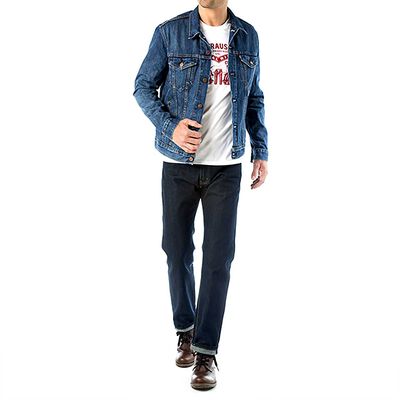 Jeans B&aacute;sico Recto Corte Regular Fit Levi's Para Hombre Universitario