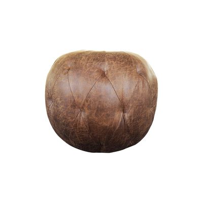 Puff Ormand Leather Brown Vintage Home