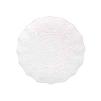 Plato Extendido Carved White Vintage Home