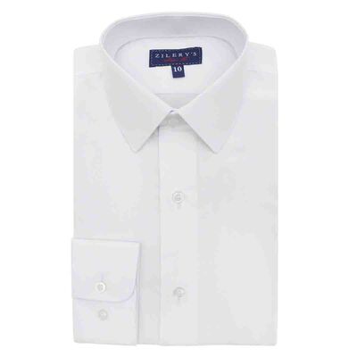 Camisa De Vestir Manga Larca Color Blanco Zilery's Para Ni&ntilde;o