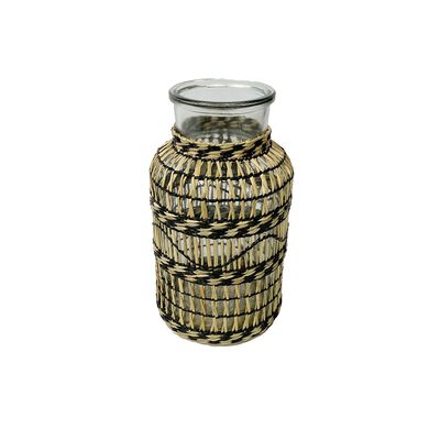 Florero Decorativo Vidrio Y Herba Marina Home Nature