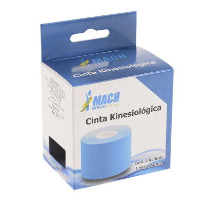 Cinta Kinesiol&oacute;gica Azul Mach Medical