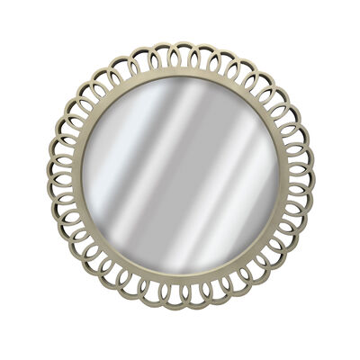 Espejo Contempor&aacute;neo Redondo Champagne   80 Cms