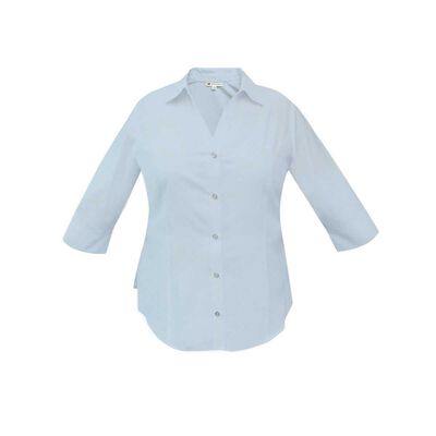 Blusa Para Mujer B&aacute;sica Manga 3/4 Azul Pavla Mint