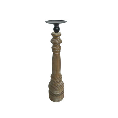 Vintage Home Candelero Pillar Wood Metal G