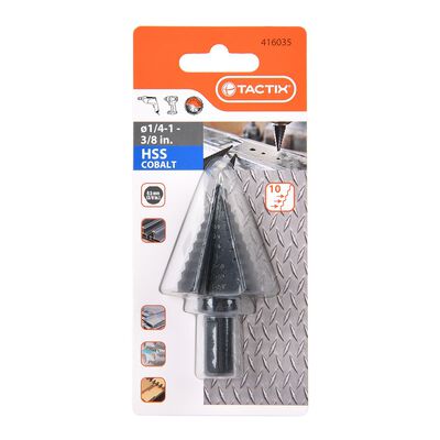 Broca Escalonada HSS- Cobalto 1/4-1.3/8in1/16 Tactix