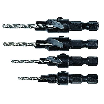 Set Broca Piloto 4pz para Avellanado Tactix