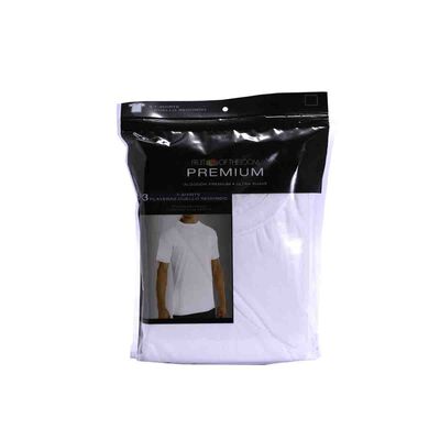 Playera De Algod&oacute;n Para Hombre Premium Ultra Suave Blanco Con Cuello Redondo Paquete De 3 Fruit Of The Loom