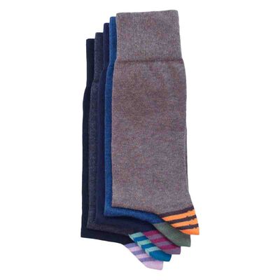 Calcetin Brecia 5 Pack Punto Blanco Para Hombre