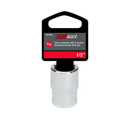 Dado Corto Hexeagonal Cromado SAE 1/2" X 9/16" Promaker