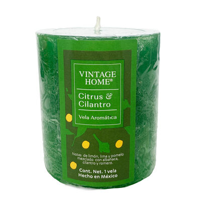 Vela Pillar Citrus & Cilantro 3X4 Vintage Home