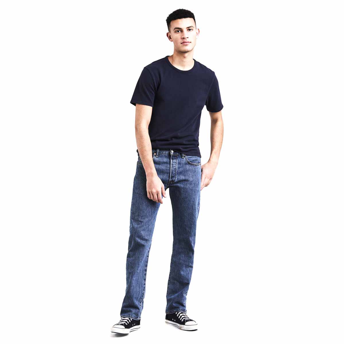 Jeans Recto Semi Ajustado Levi's 501 Para Hombre Universitario image number null