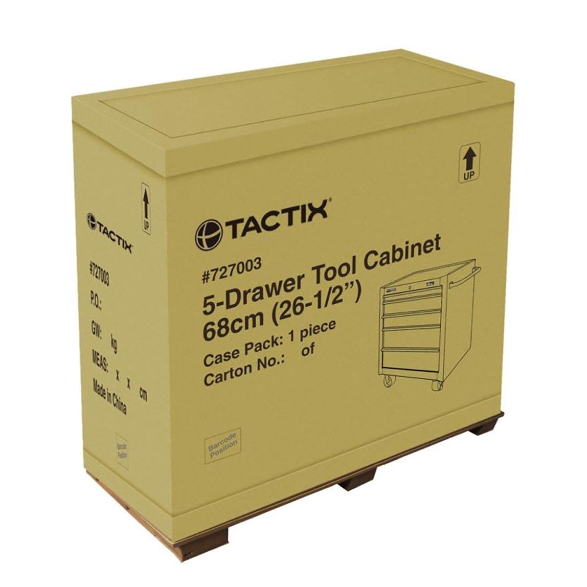 Gabinete Inferior Movil Tactix 5 Cajones 68CM (26-1/2IN) image number null
