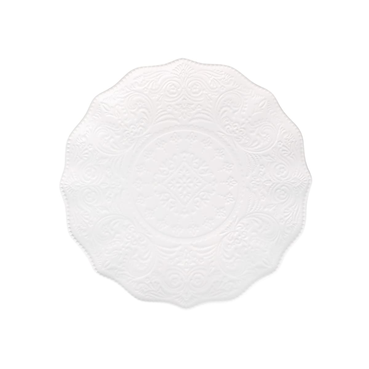 Plato Extendido Carved White Vintage Home image number null