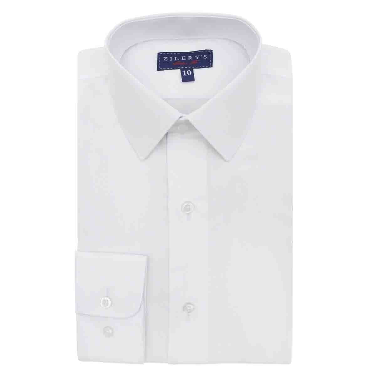Camisa De Vestir Manga Larca Color Blanco Zilery's Para Ni&ntilde;o image number null