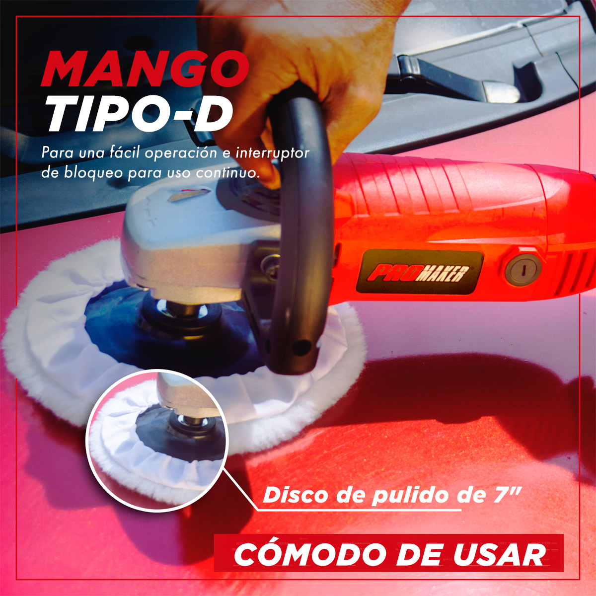 Pulidora con 6 Velocidades Variables Promaker 7" image number null