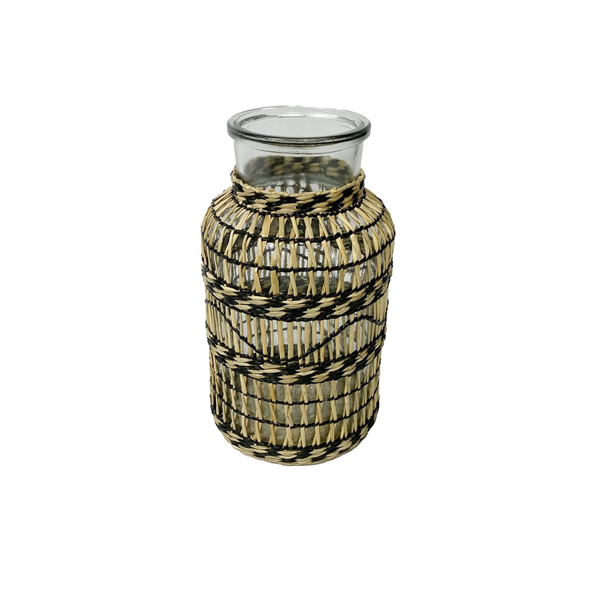 Florero Decorativo Vidrio Y Herba Marina Home Nature image number null