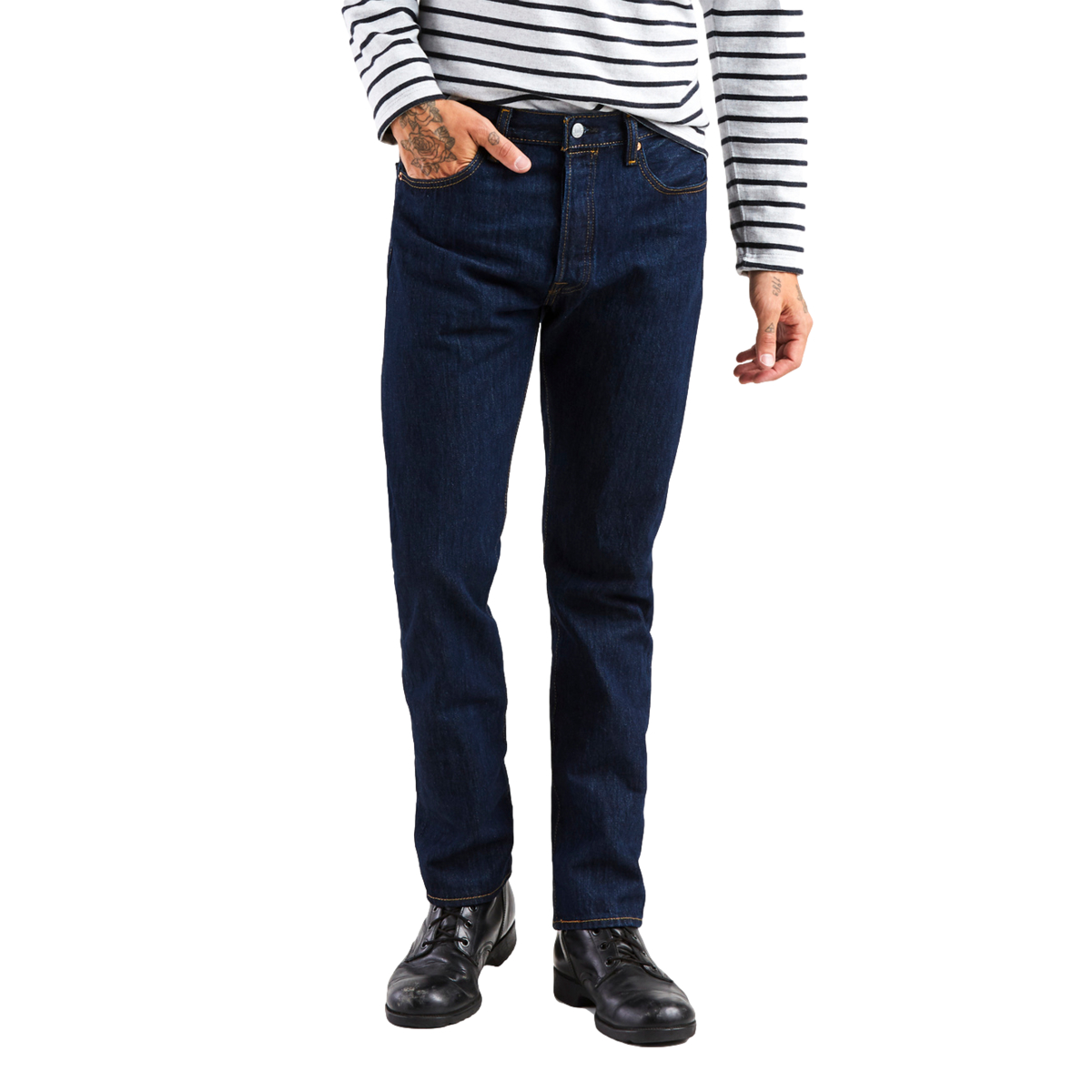 Jeans Recto Semi Ajustado Levi's 501 Para Hombre Universitario image number null