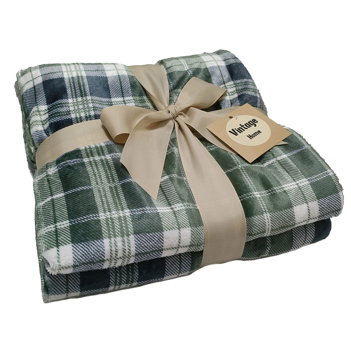 Frazada Christmas Faux Green Vintage Home image number null