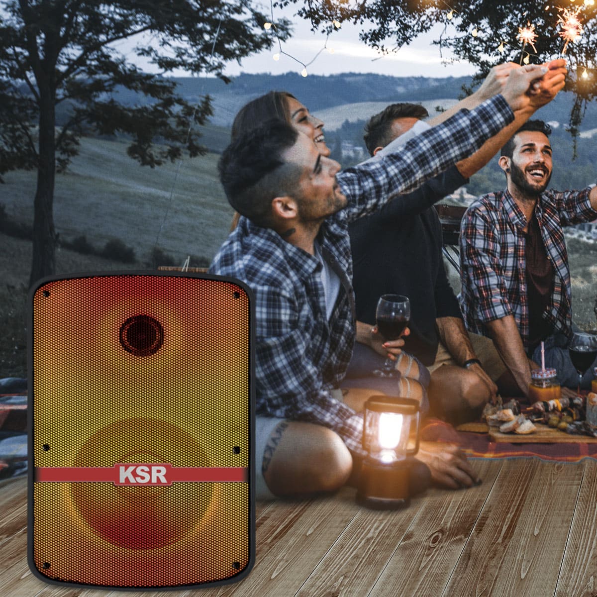 Bafle Bluetooth KSR 15" Luces Ne&oacute;n image number null