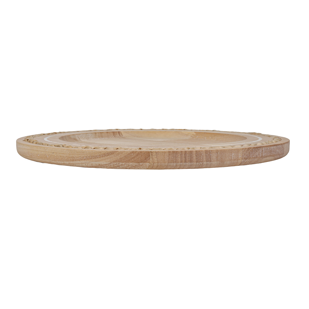 Plato Base Wood Rim Vintage Home image number null