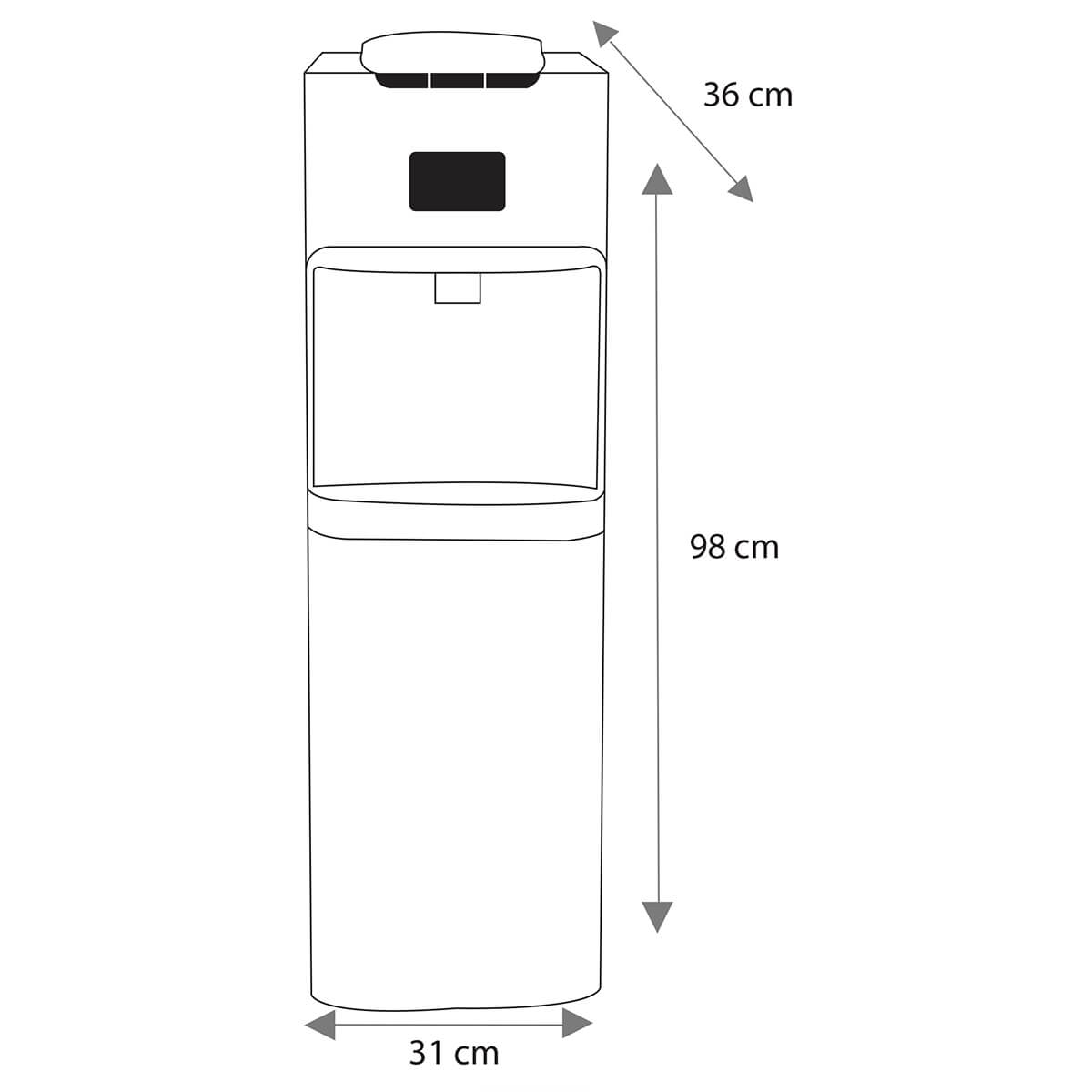 Dispensador De Agua Mabe Piso Blanco Emdpccb3 image number null
