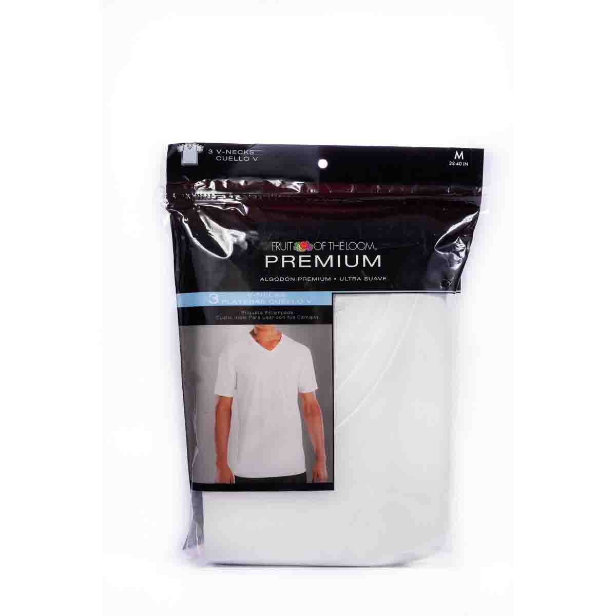Playera De Algod&oacute;n Premium Ultra Suave Cuello V Paquete De 3 Fruit Of The Loom image number null
