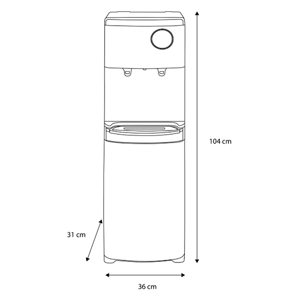 Dispensador De Agua Midea Mwd2n1ss Carga Inferior image number null
