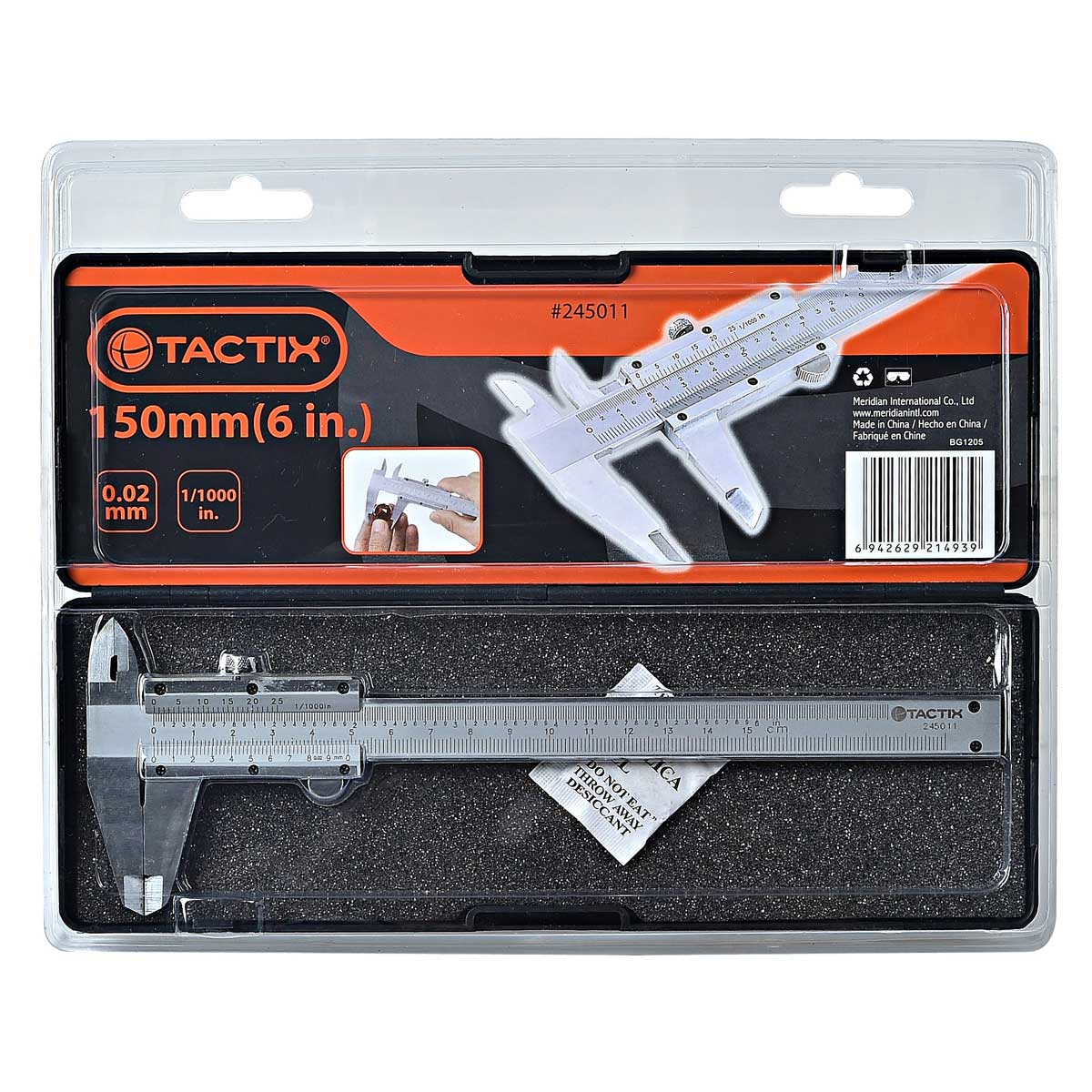 Calibrador Vernier 150X0.02MM (6X1/1000IN) Tactix image number null