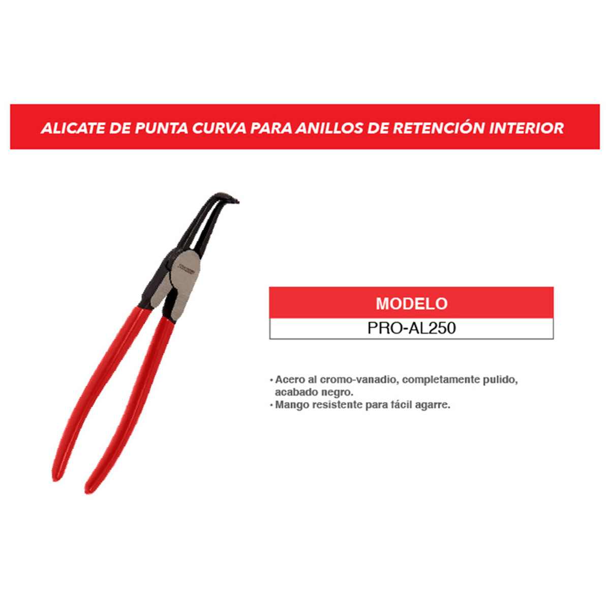Pinza Saca Retenedores Interior Promaker Cruva 7" image number null