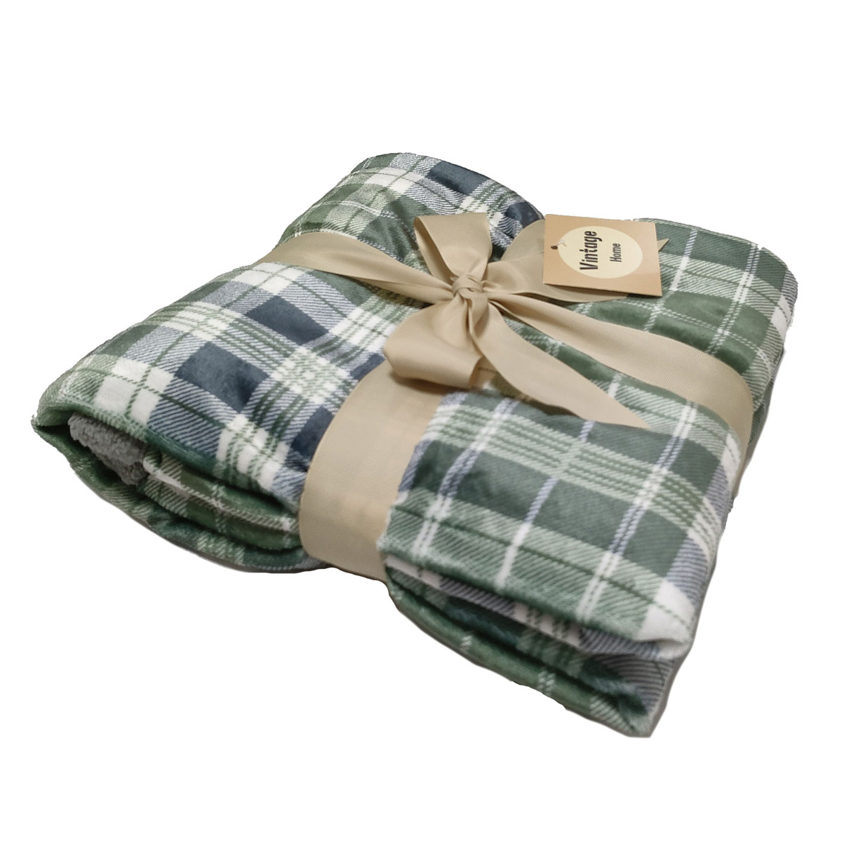 Frazada Christmas Faux Green Vintage Home image number null