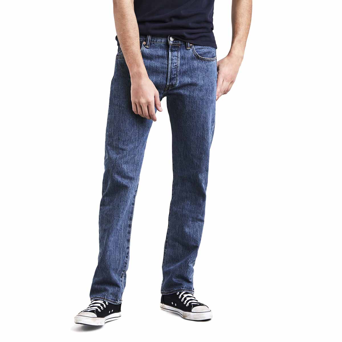 Jeans Recto Semi Ajustado Levi's 501 Para Hombre Universitario image number null