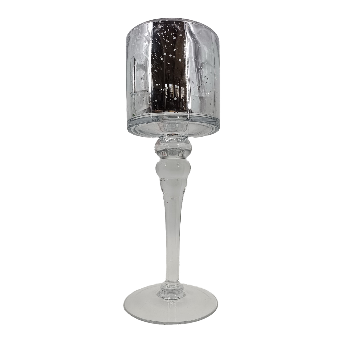 Candelero Cristal Antique Silver Mediano Vintage Home image number null