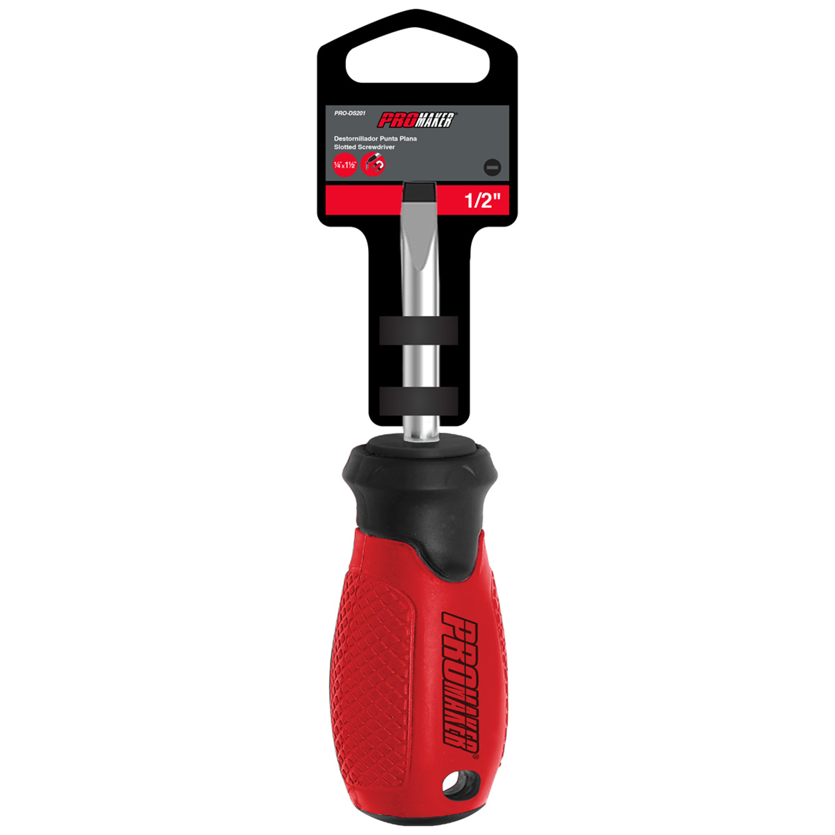 Desarmador Pro Pala V/ Redondo 1/4" X 1-1/2" Stubby Promaker image number null