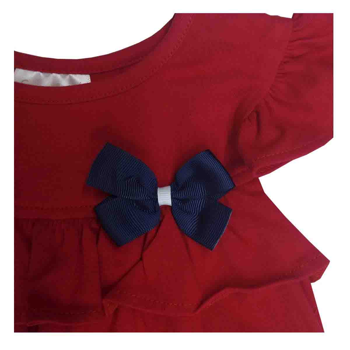 Vestido Rojo Con Mo&ntilde;o Coccolato Para Beb&eacute; image number null